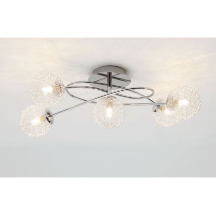 Reality - Felületre szerelhető csillár WIRE 5xG9/28W/230V