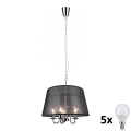 Reality - láncos LED csillár CIMA 5xE14/40W/230V fekete