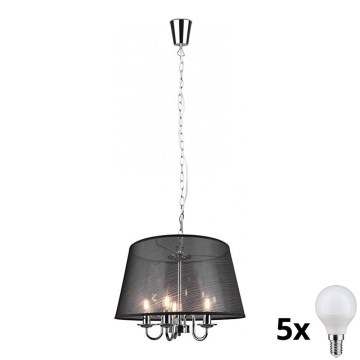 Reality - láncos LED csillár CIMA 5xE14/40W/230V fekete