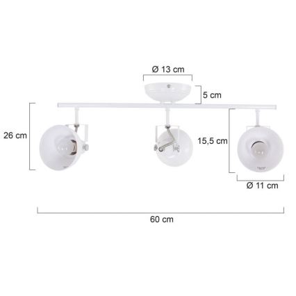 Reality - Spotlámpa GINA 3xE14/40W/230V fehér