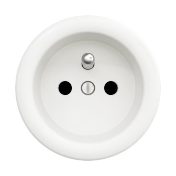 Reblig - Keret nélküli retro fali konnektor 230V hófehér
