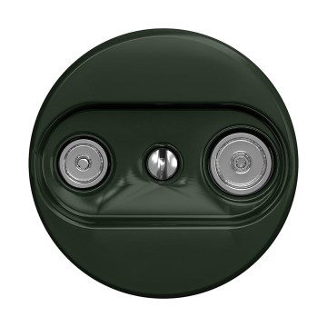 Reblig - Retro előfizetői aljzat TV+R (átmenő) keret nélkül zöld