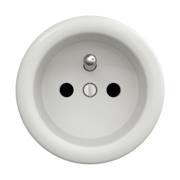 Reblig - Retro fali dugalj keret nélkül, 230V, kerámia, fehér