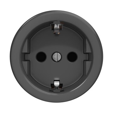 Reblig - Retro háztartási fali aljzat keret nélkül SCHUKO 230V/16A antracit