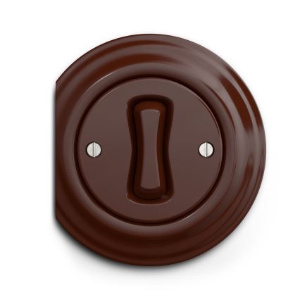 Reblig - Retro keresztkapcsoló, keret nélkül, 7-es, barna