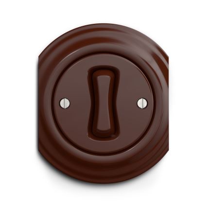 Reblig - Retro keresztkapcsoló, keret nélkül, 7-es, barna