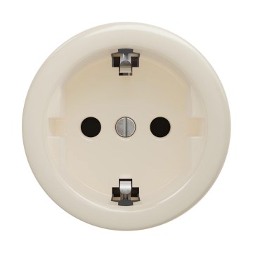 Reblig - Retro keret nélküli otthoni SCHUKO aljzat 230V/16A, bézs