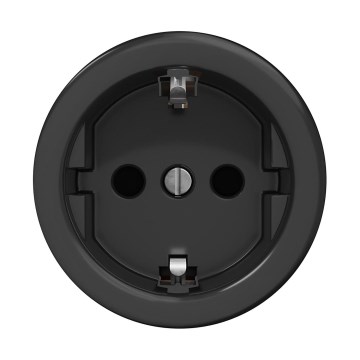Reblig - Retro keret nélküli SCHUKO fali aljzat 230V/16A fekete