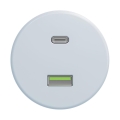 Reblig - Retro USB aljzat A+C, keret nélkül, kék