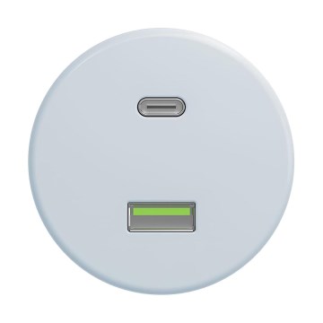 Reblig - Retro USB aljzat A+C, keret nélkül, kék