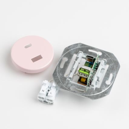 Reblig - Retro USB aljzat A+C kerettel antik rózsaszín