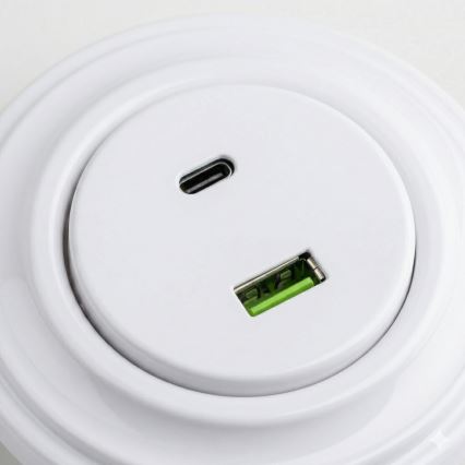 Reblig - Retro USB aljzat A+C kerettel, hófehér