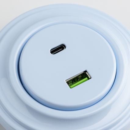 Reblig - Retro USB-aljzat A+C kerettel kék