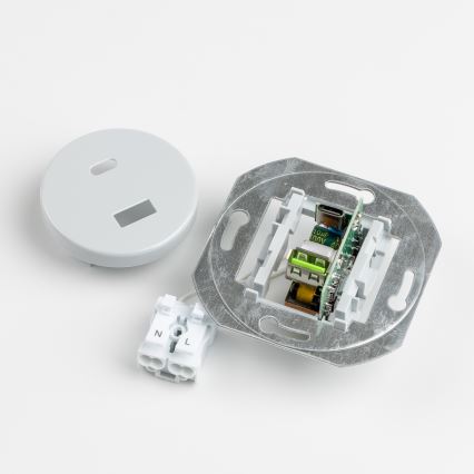 Reblig - Retro USB-aljzat A+C, kerettel, szürke