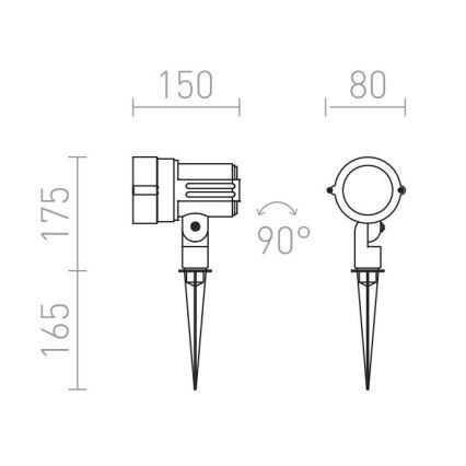 RED - Design Rendl - R10527 - LED Kültéri lámpa GARY LED/10W/230V IP65 szürke