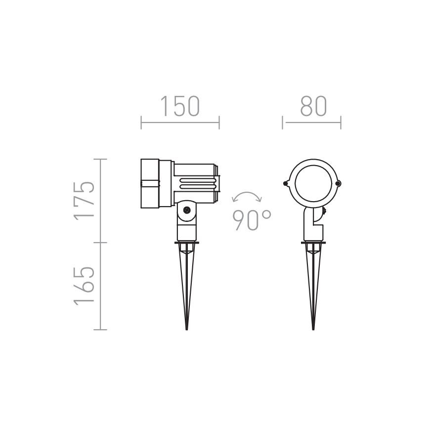 RED - Design Rendl - R10527 - LED Kültéri lámpa GARY LED/10W/230V IP65 szürke