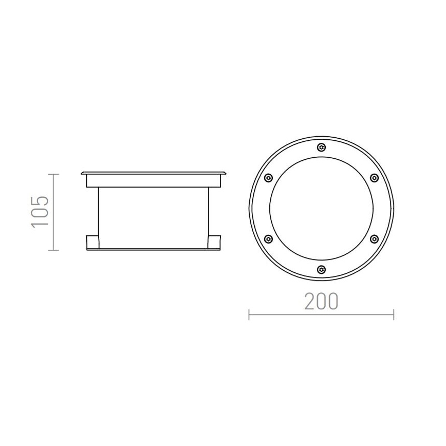 RED - Design Rendl - R10532 - LED Kültéri felületre szerelhető lámpa TERRA LED/20W/230V IP67
