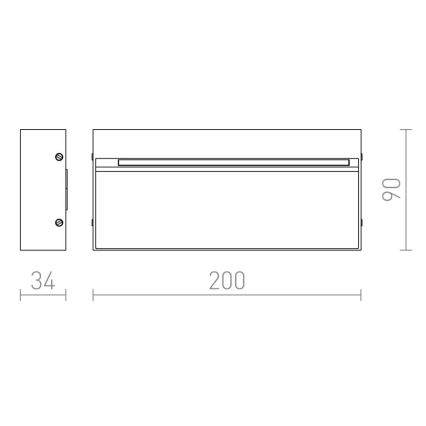 RED - Design Rendl - R12547 - LED Kültéri fali lámpa AQILA LED/6W/230V IP54