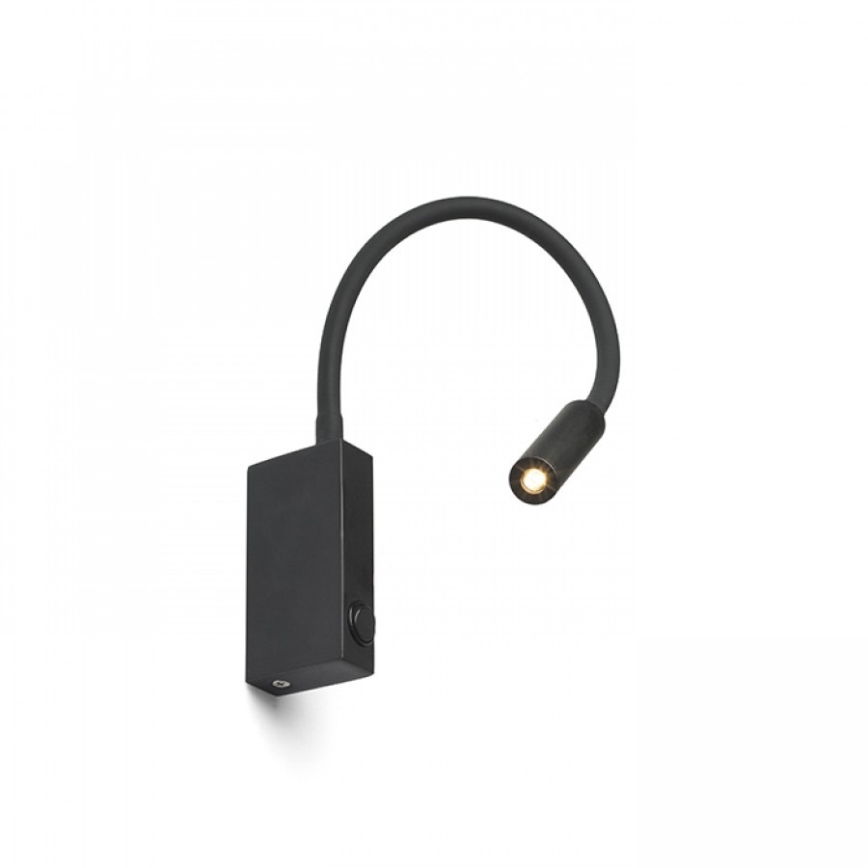 RED - Design Rendl - R12945 - EKE LED/3W/230V fekete flexibilis LED lámpa