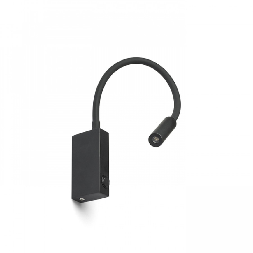 RED - Design Rendl - R12945 - EKE LED/3W/230V fekete flexibilis LED lámpa