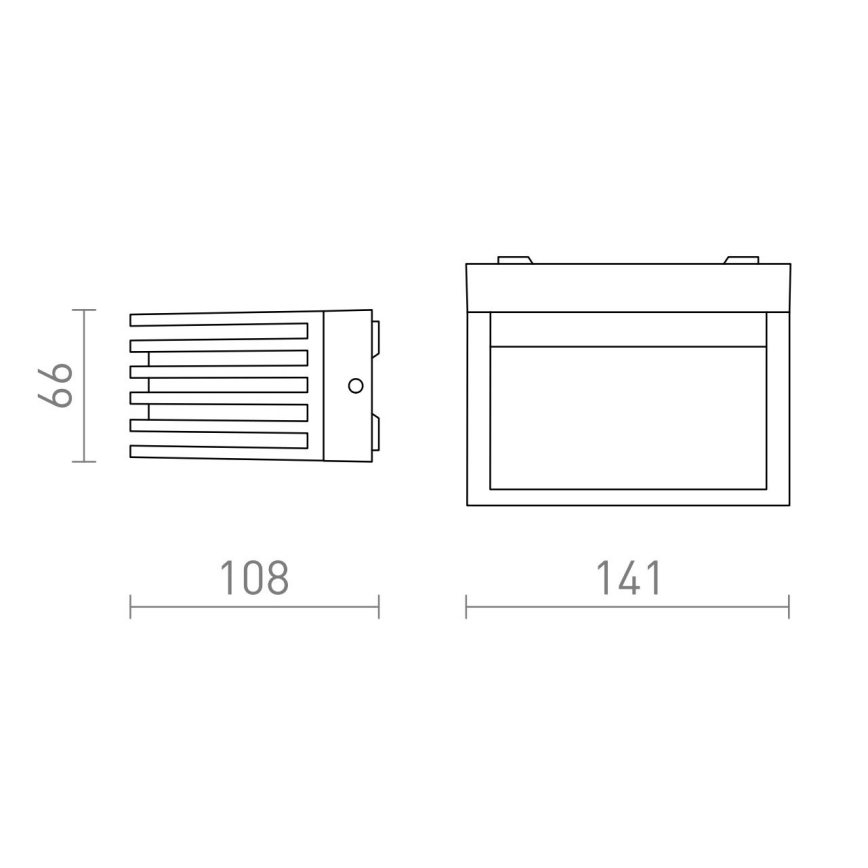 RED - Design Rendl - R13564 - LED Kültéri fali lámpa CLAIRE LED/6W/230V IP54