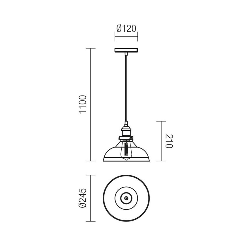 Redo 01-1002 - Csillár zsinóron SAVILLE 1xE27/42W/230V