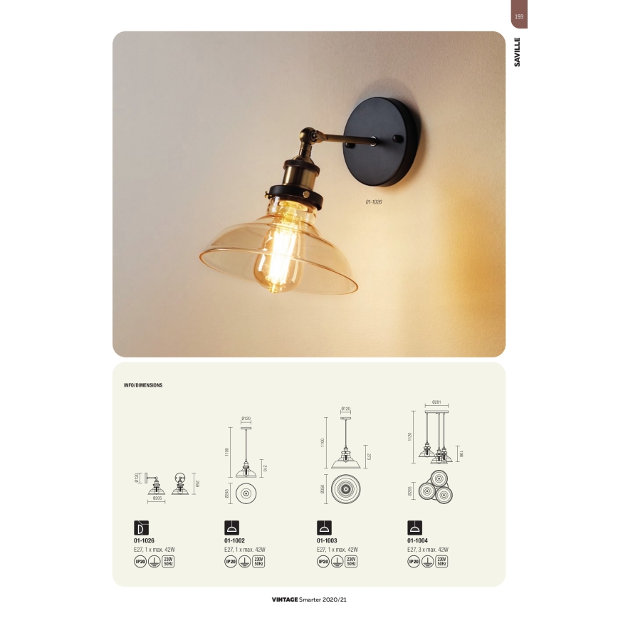 Redo 01-1004 - Csillár zsinóron SAVILLE 3xE27/42W/230V