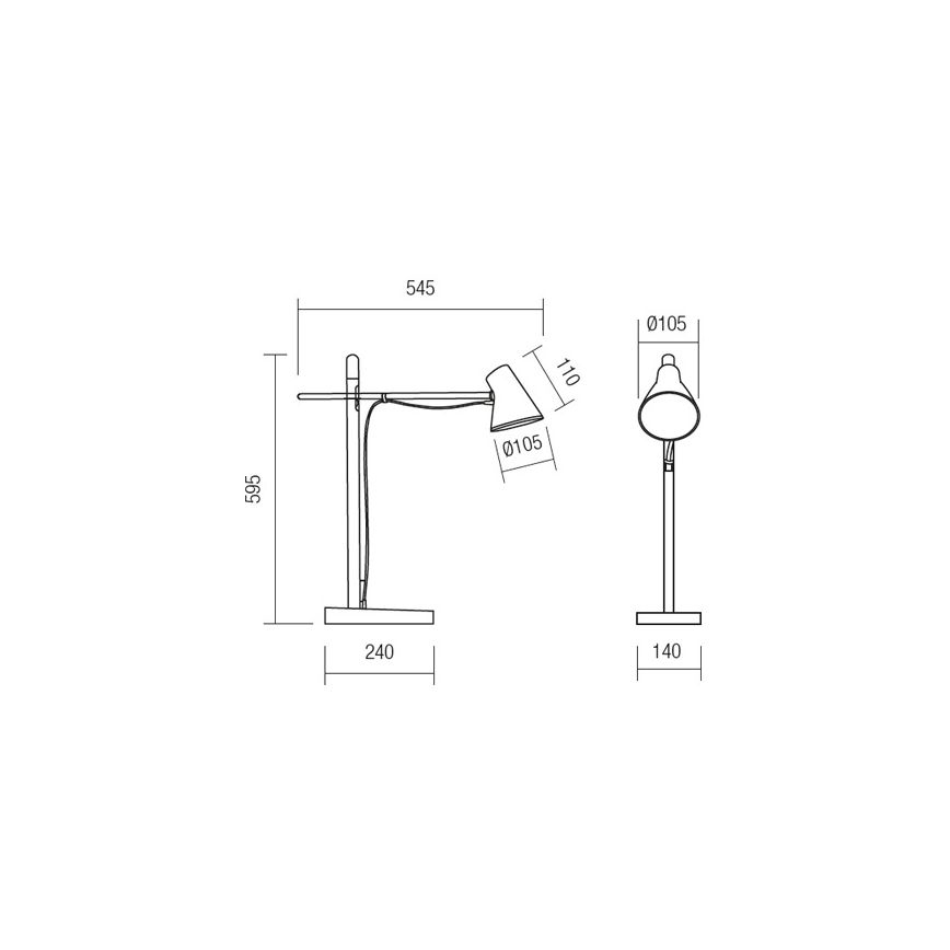 Redo 01-1119 - LED Dimmelhető érintős asztali lámpa LED/5W/230V USB