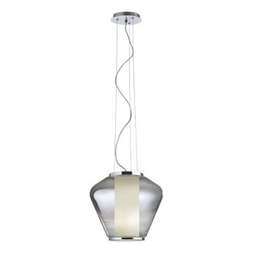 Redo 01-1140 - Csillár zsinóron FUSION 1xE27/42W/230V átm. 38 cm szürke