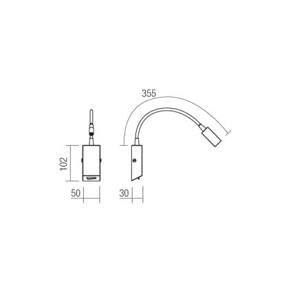 Redo 01-1193 - LED Rugalmas kicsi lámpa HELLO LED/3W/230V fehér
