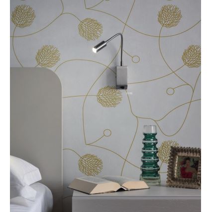 Redo 01-1195 - LED Rugalmas kislámpa HELLO LED/3W/230V matt króm