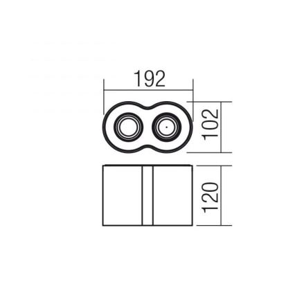Redo 01-1309 - Spotlámpa KATO 2xGU10/35W/230V