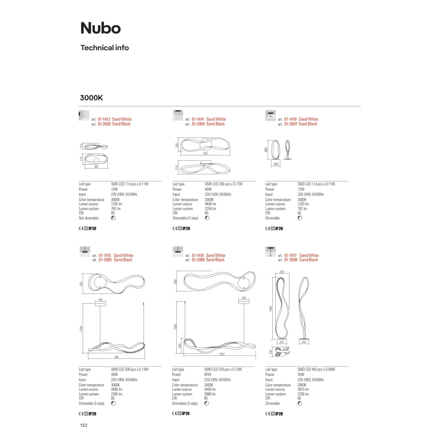 Redo 01-1417 - LED fényerőszabályozható állólámpa NUBO LED/35W/230V fehér