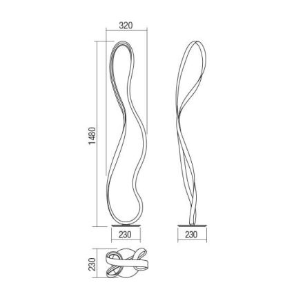 Redo 01-1417 - NUBO állítható fényerejű állólámpa 1xLED/35W/230V fehér