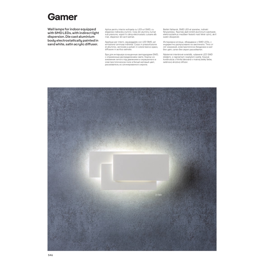 Redo 01-1445 - LED fali lámpa GAMER LED/12W/230V