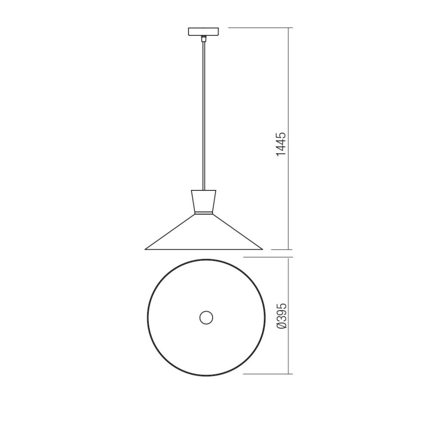 Redo 01-1461 - Csillár zsinóron KIMONO 1xE27/42W/230V átm. 39,5 cm réz