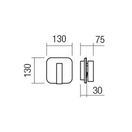 Redo 01-1491 - LED fali lámpatest QUDA LED/6W/230V + LED/3W CRI 90 fehér