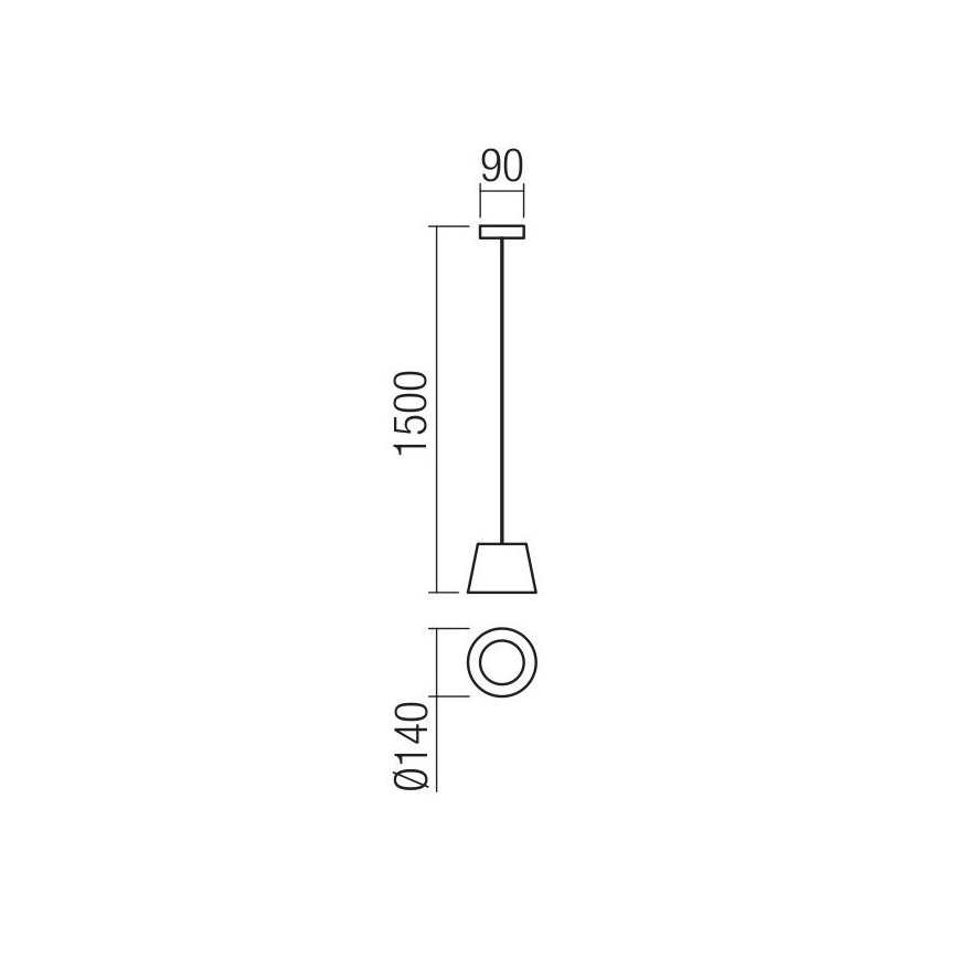 Redo 01-1495 - LED kábeles csillár LOLLI LED/6W/230V, átmérő 14 cm, fehér