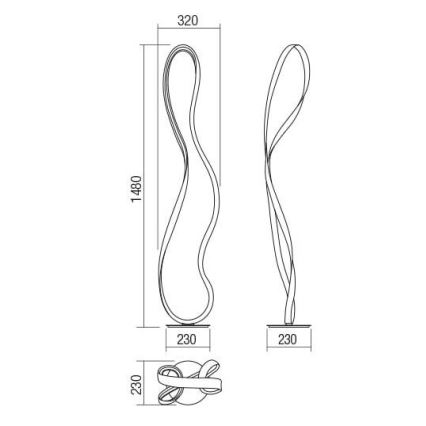 Redo 01-1532 - LED Dimmelhető állólámpa NUBO LED/34,5W/230V fehér