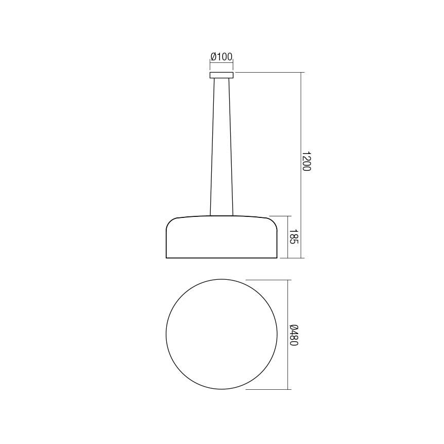 Redo 01-1588 - Csillár zsinóron EQUIPO 5xE27/15W/230V