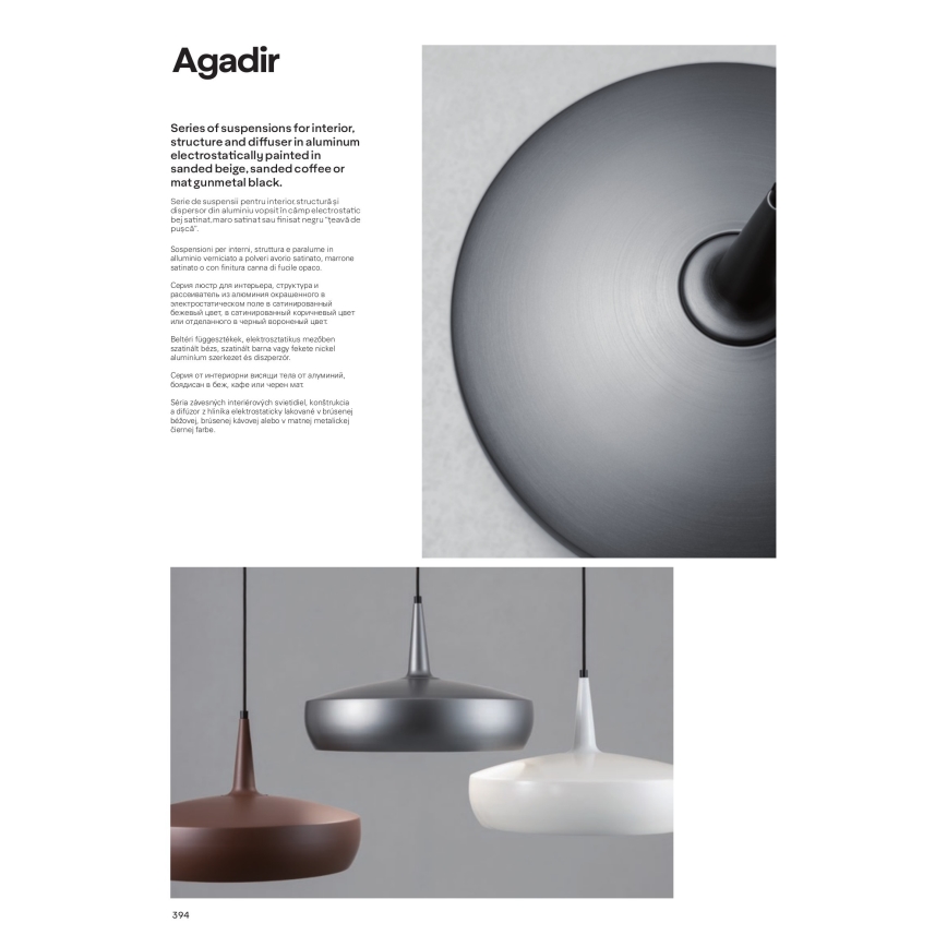 Redo 01-1615 - Csillár zsinóron AGADIR 1xE27/42W/230V