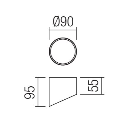Redo 01-1626 - LED spotlámpa UTO LED/6W/230V átm. 9 cm fekete