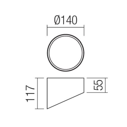 Redo 01-1630 - LED spotlámpa UTO LED/18W/230V, átm. 14 cm, fekete