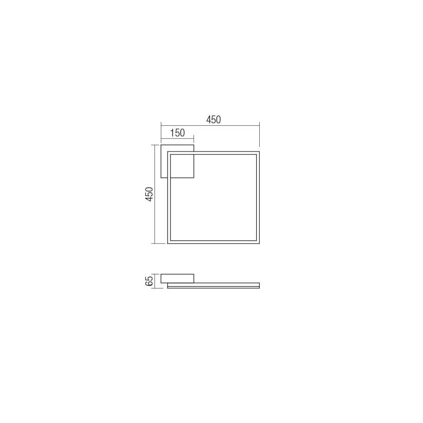 Redo 01-1639 - LED dimmelhető mennyezeti lámpa KLEE LED/30W/230V 45x45 cm arany