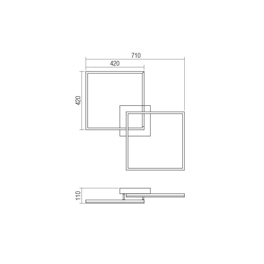 Redo 01-1642 - KLEE LED fényerőszabályozható mennyezeti lámpatest LED/57W/230V, fehér