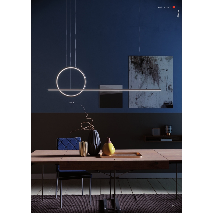 Redo 01-1735 - LED dimmelhető függeszték kábelre GIOTTO LED/46W/230V fekete