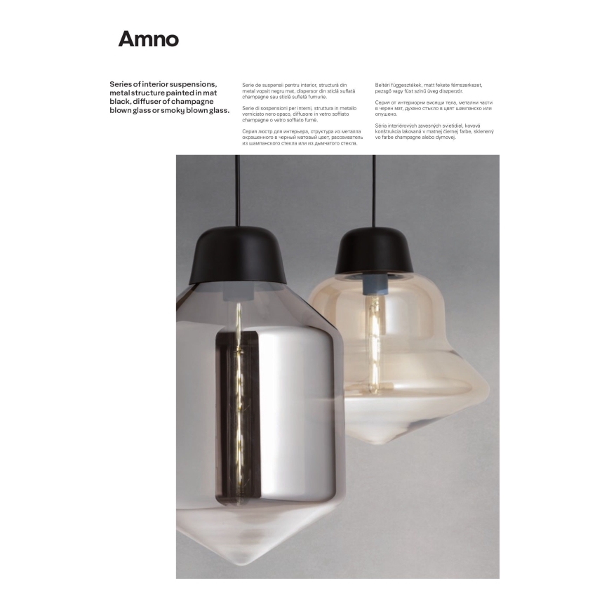 Redo 01-1770 - Kábelcsillár AMNO 1xE27/42W/230V átm. 33 cm bézs