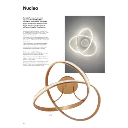 Redo 01-1784 - LED Fényerőszabályzós függeszték kábelre NUCLEO LED/55W/230V fehér