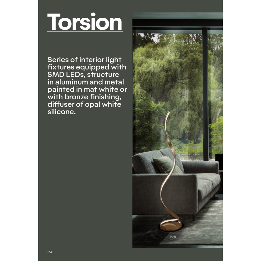 Redo 01-1815 - LED asztali lámpa TORSION LED/11W/230V fehér