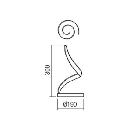 Redo 01-1816 - TORSION LED asztali lámpa, 11W/230V, bronz